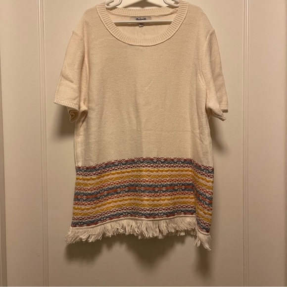 Madewell - Fringed Jacquard Sweater Tee - Picture 4 of 13